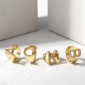 Gold Monogram Ring